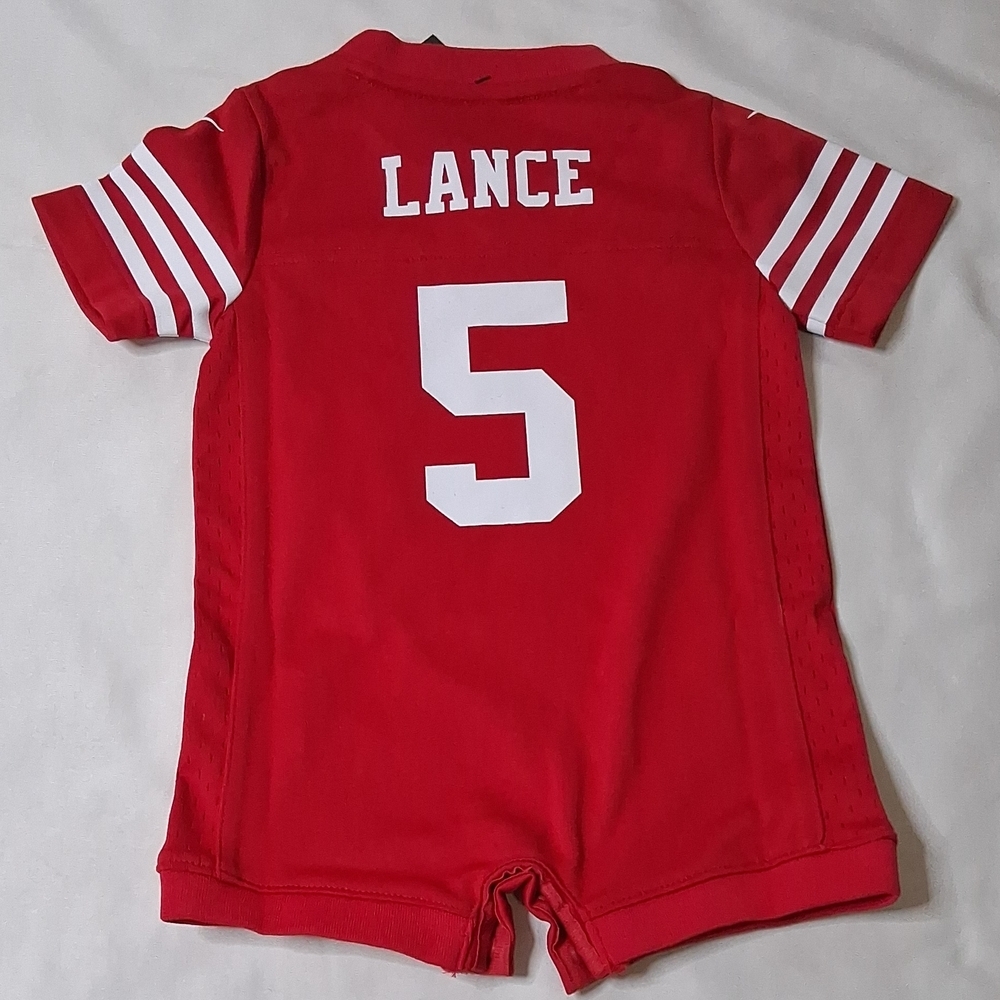 Nike Kids Red San Francisco 49ers #5 Football Romper - Picture 2 of 3